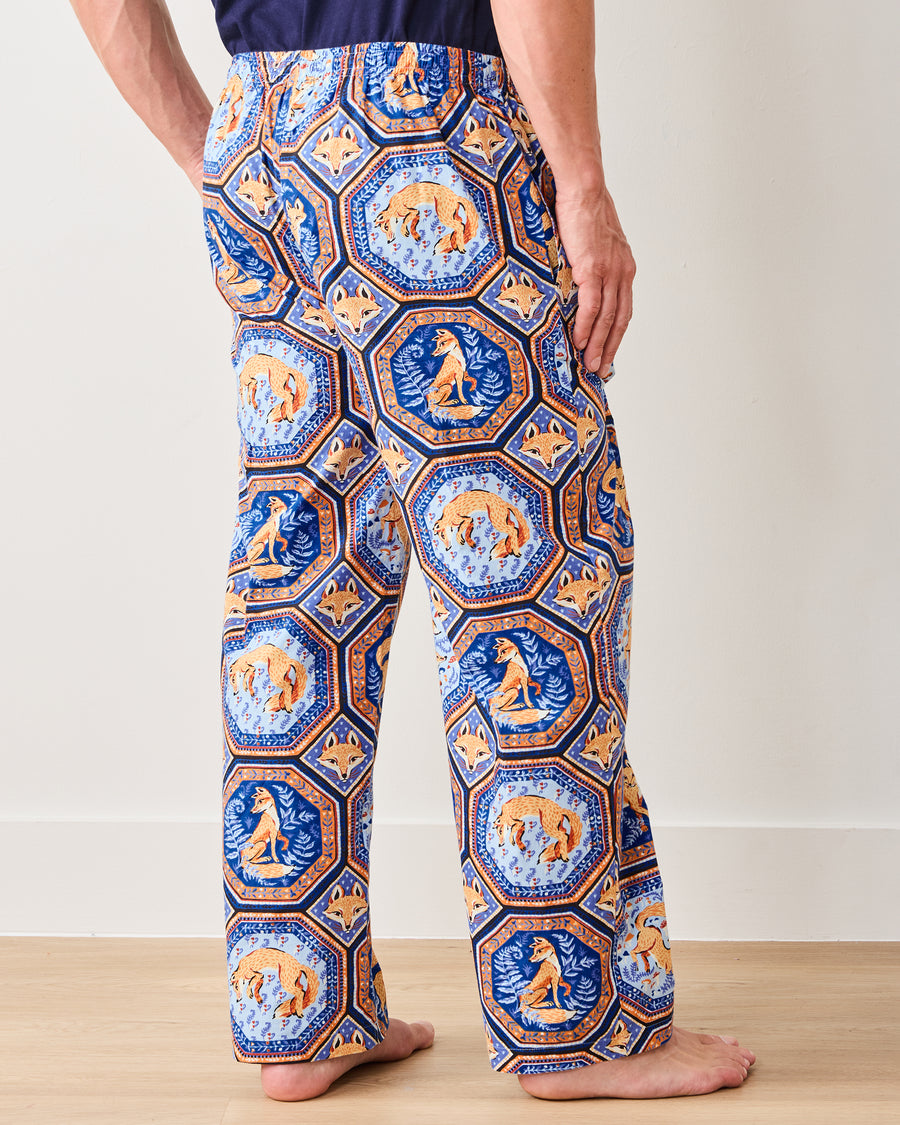 Fancy Fox - Men's PJ Pants - French Blue - Printfresh