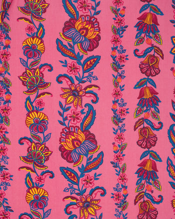 Folklore Flowers - Collins Dress - Bright Rose - Printfresh