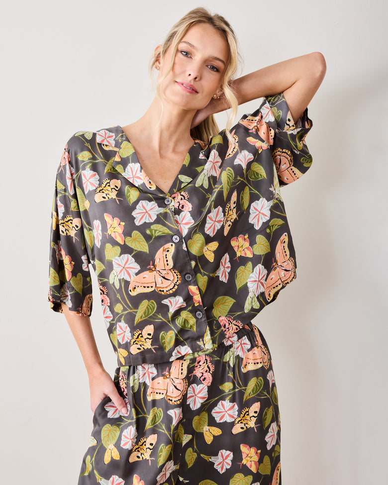 Midnight Flutter - Eco Satin Wildest Dreams Set - Slate - Printfresh