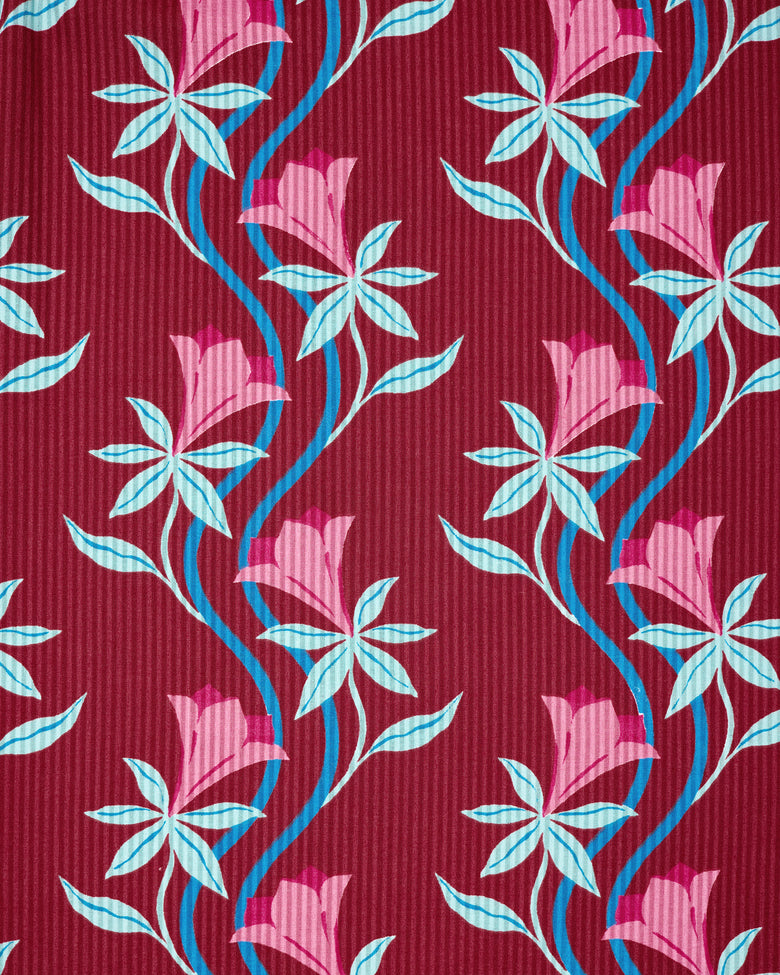 Moonflower Vine - Country Roads Dress - Barn Red - Printfresh