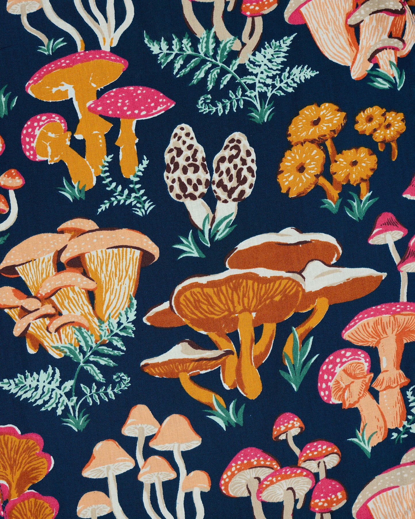 Mushroom Medley - Night Sky Dress - Navy - Printfresh