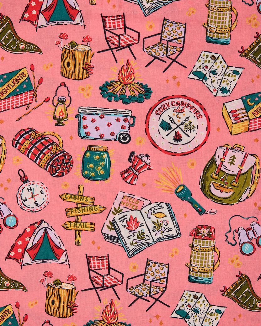 Camping Trip - PJ Pants - Coral - Printfresh