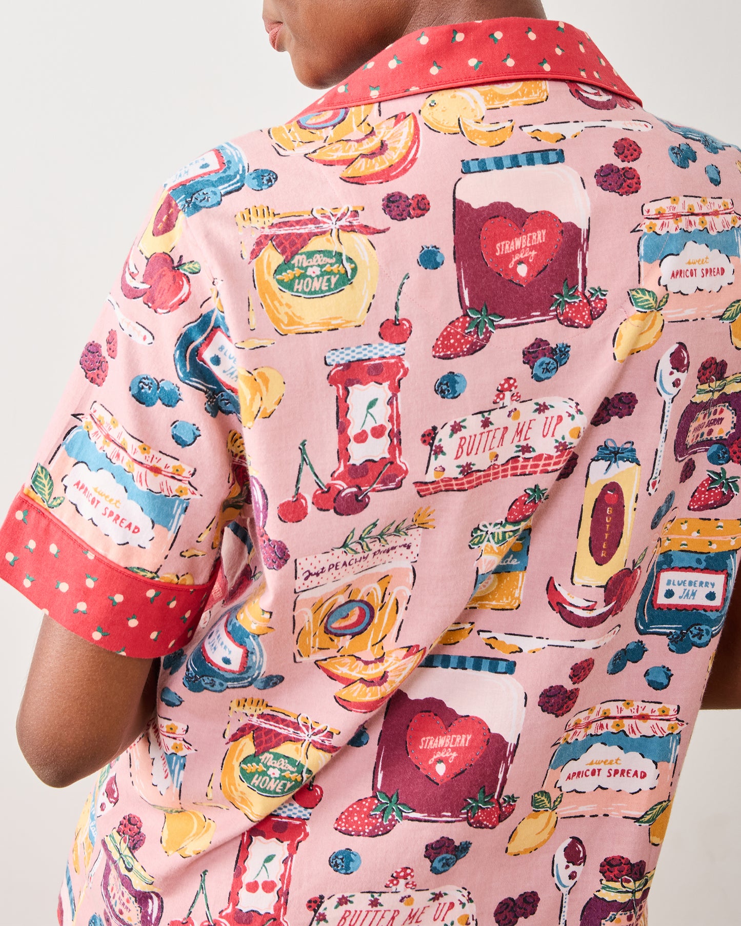 Sweet Jams - Lightweight Flannel Short PJ Set - Berry Bliss - Printfresh