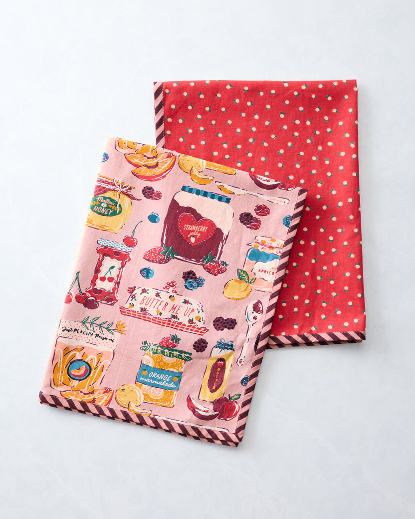Sweet Jams - Tea Towels Set Of 2 - Berry Bliss - Printfresh