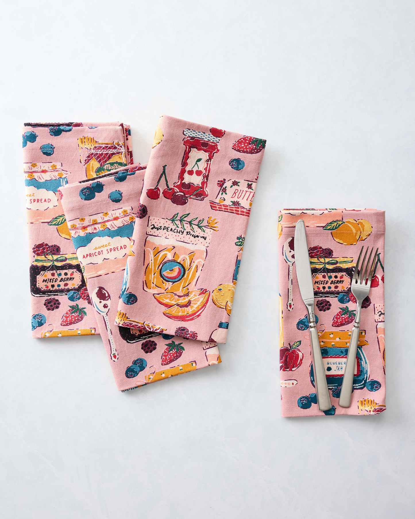 Sweet Jams - Dinner Napkins Set Of 4 - Berry Bliss - Printfresh