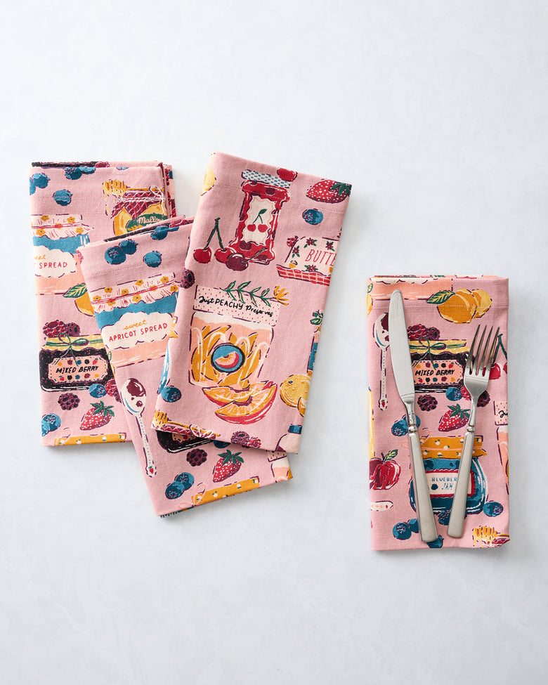Sweet Jams - Dinner Napkins Set Of 4 - Berry Bliss - Printfresh