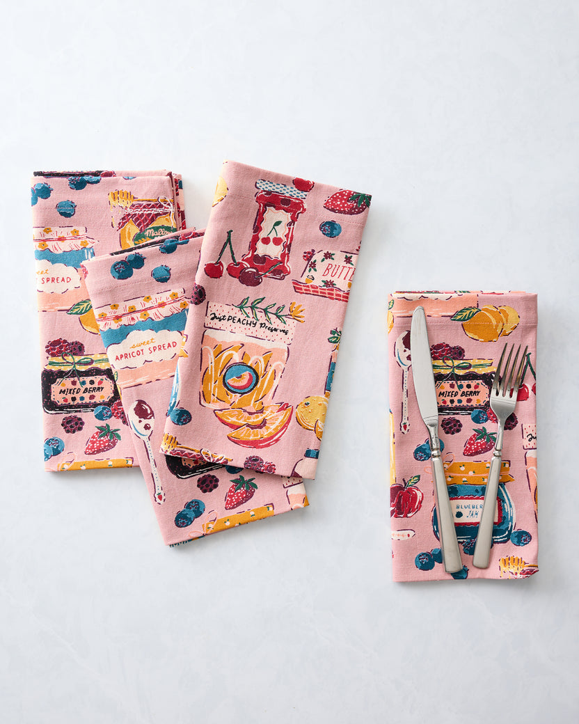 Sweet Jams - Dinner Napkins Set Of 4 - Berry Bliss - Printfresh