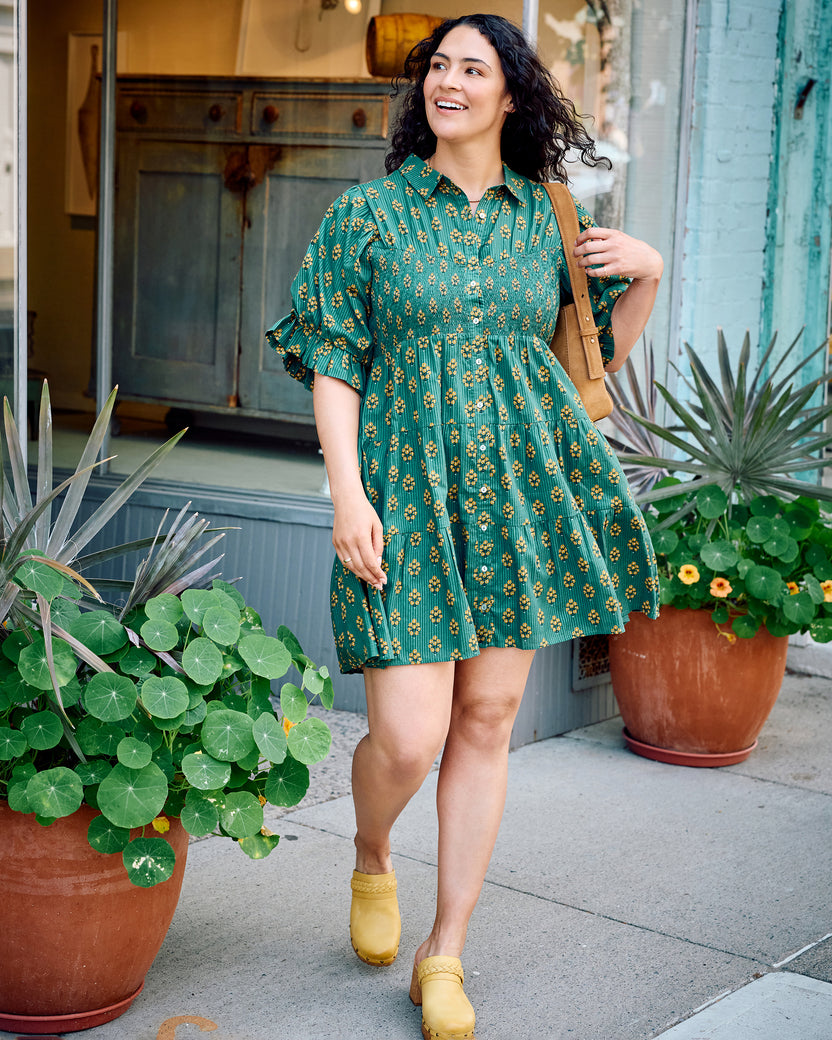 Texas Bouquet - Sienna Dress - Desert Moss - Printfresh