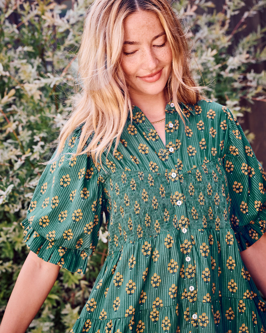 Texas Bouquet - Sienna Dress - Desert Moss - Printfresh