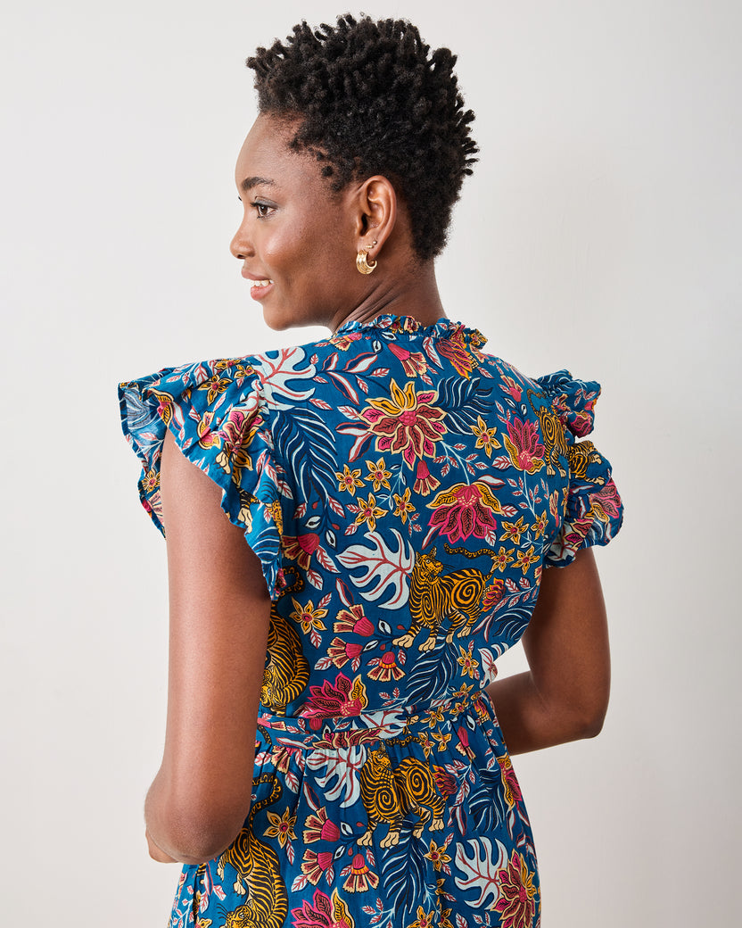Tibetan Tigress - Helen Dress - Blue Ridge - Printfresh
