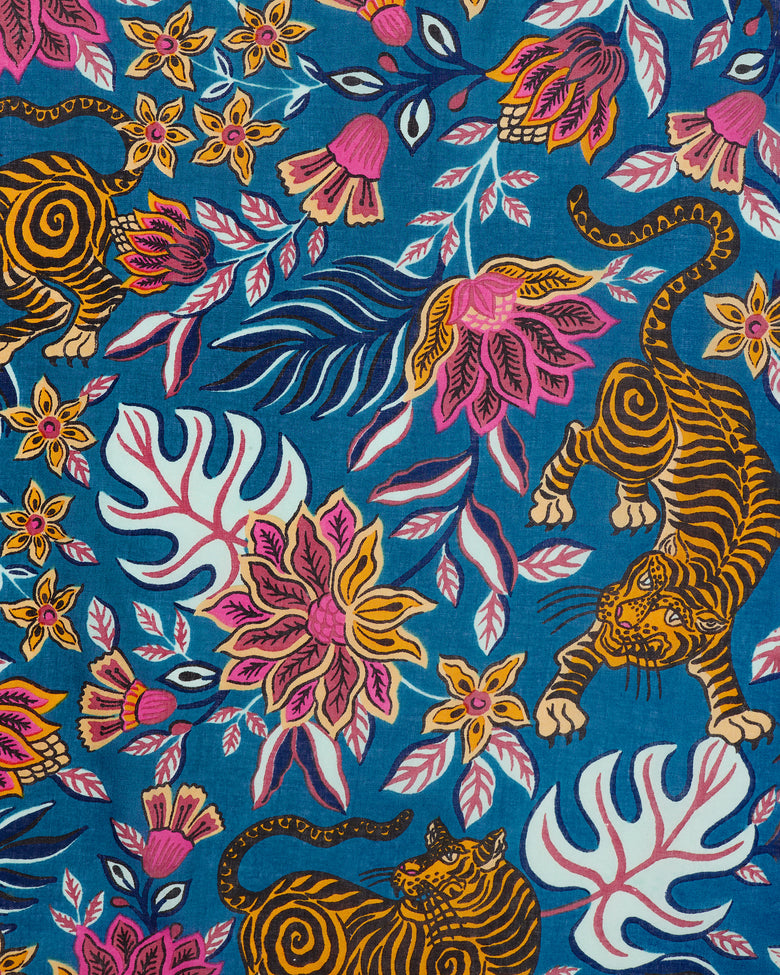 Tibetan Tigress - La Grange Dress - Blue Ridge - Printfresh