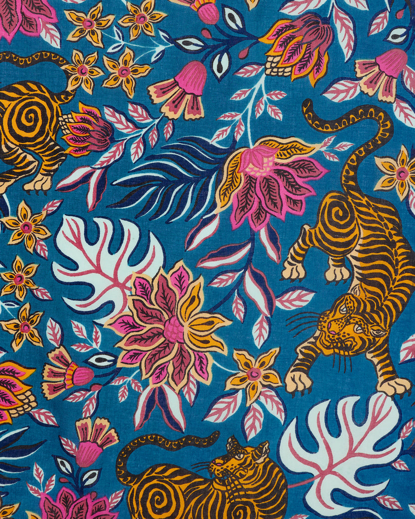 Tibetan Tigress - La Grange Dress - Blue Ridge - Printfresh