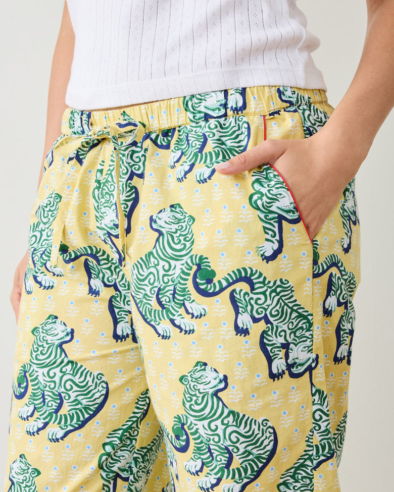 Tiger Queen - PJ Pants - Citrine - Printfresh
