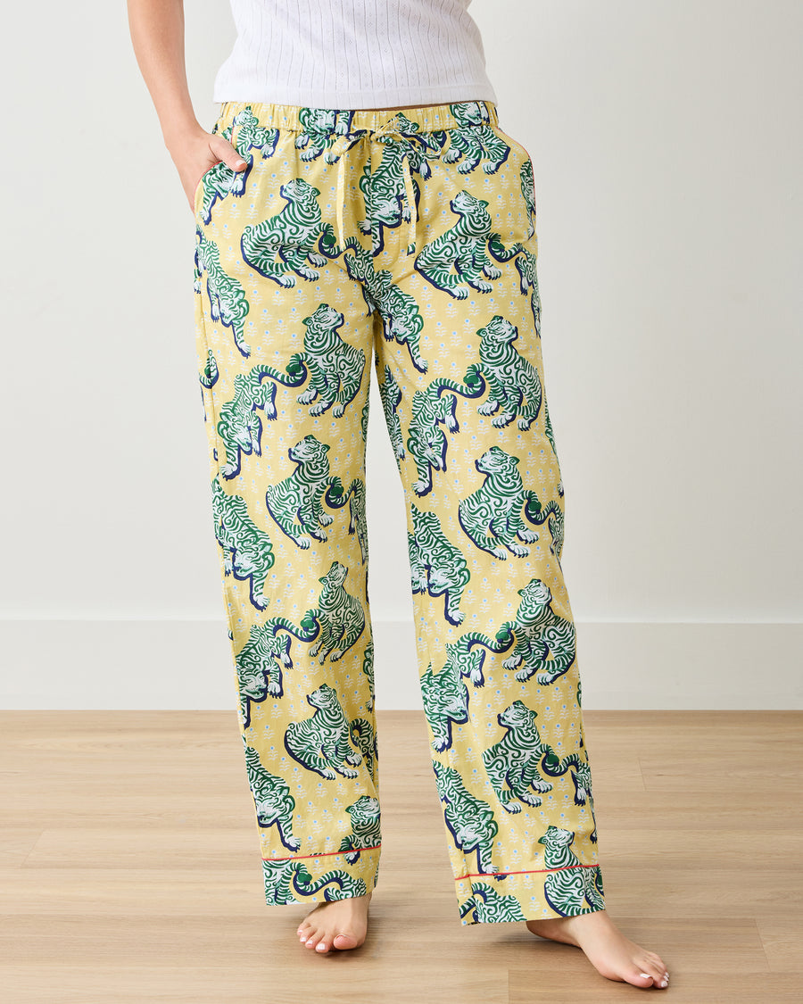 Tiger Queen - PJ Pants - Citrine - Printfresh