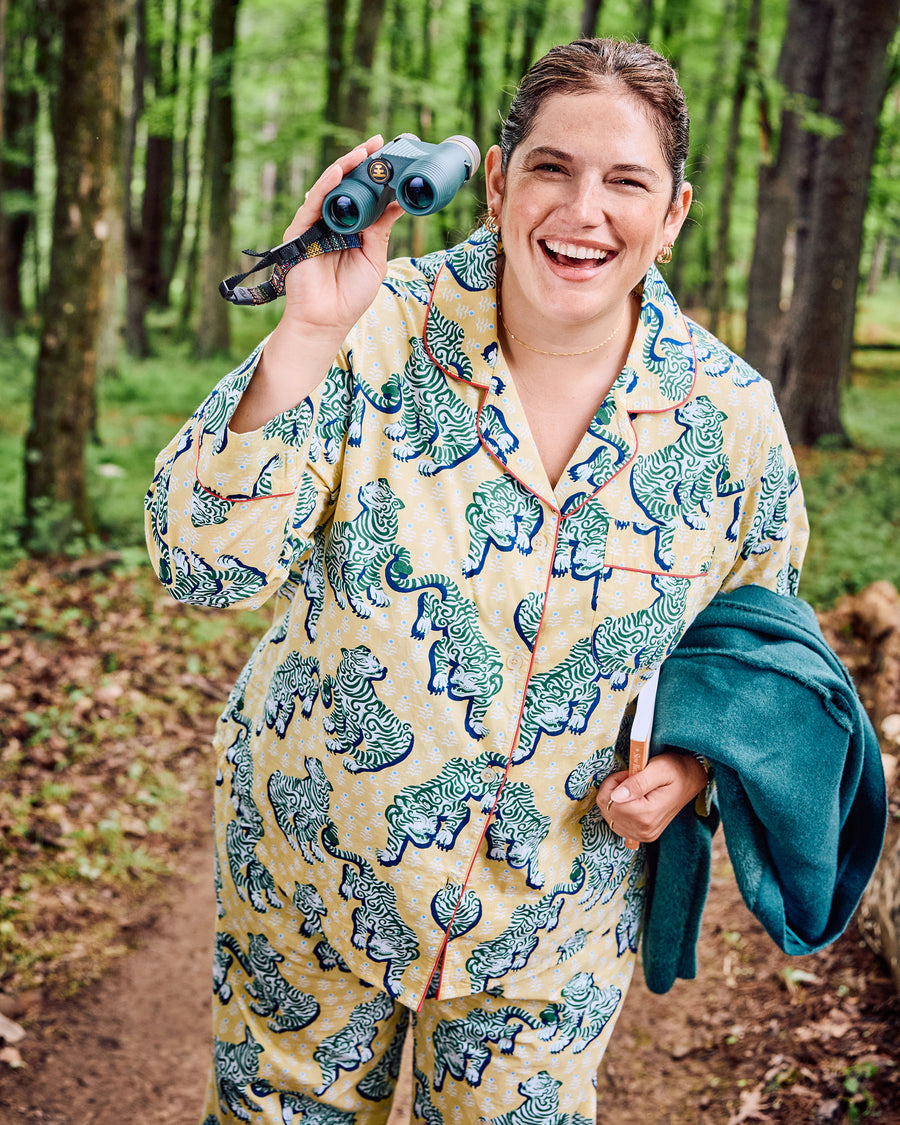 Tiger Queen - Long PJ Set - Citrine - Printfresh