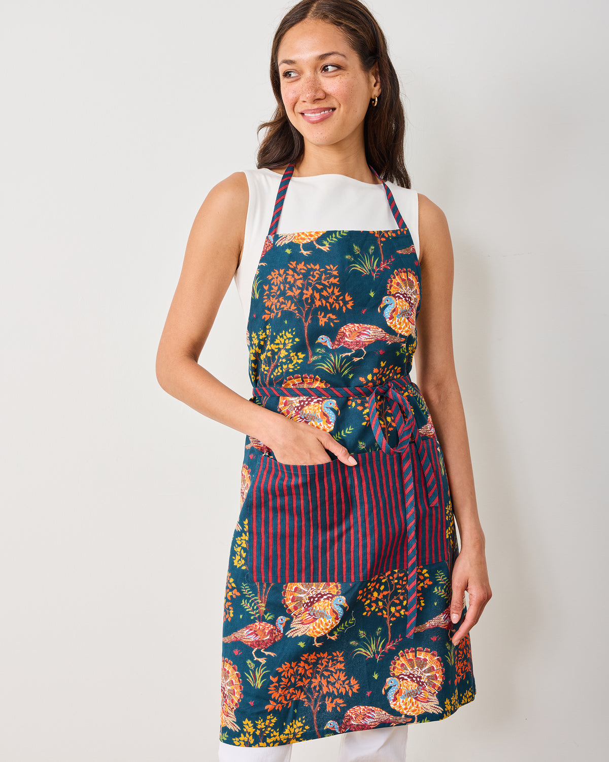 Turkey Trot - Apron - Midnight Navy - Printfresh