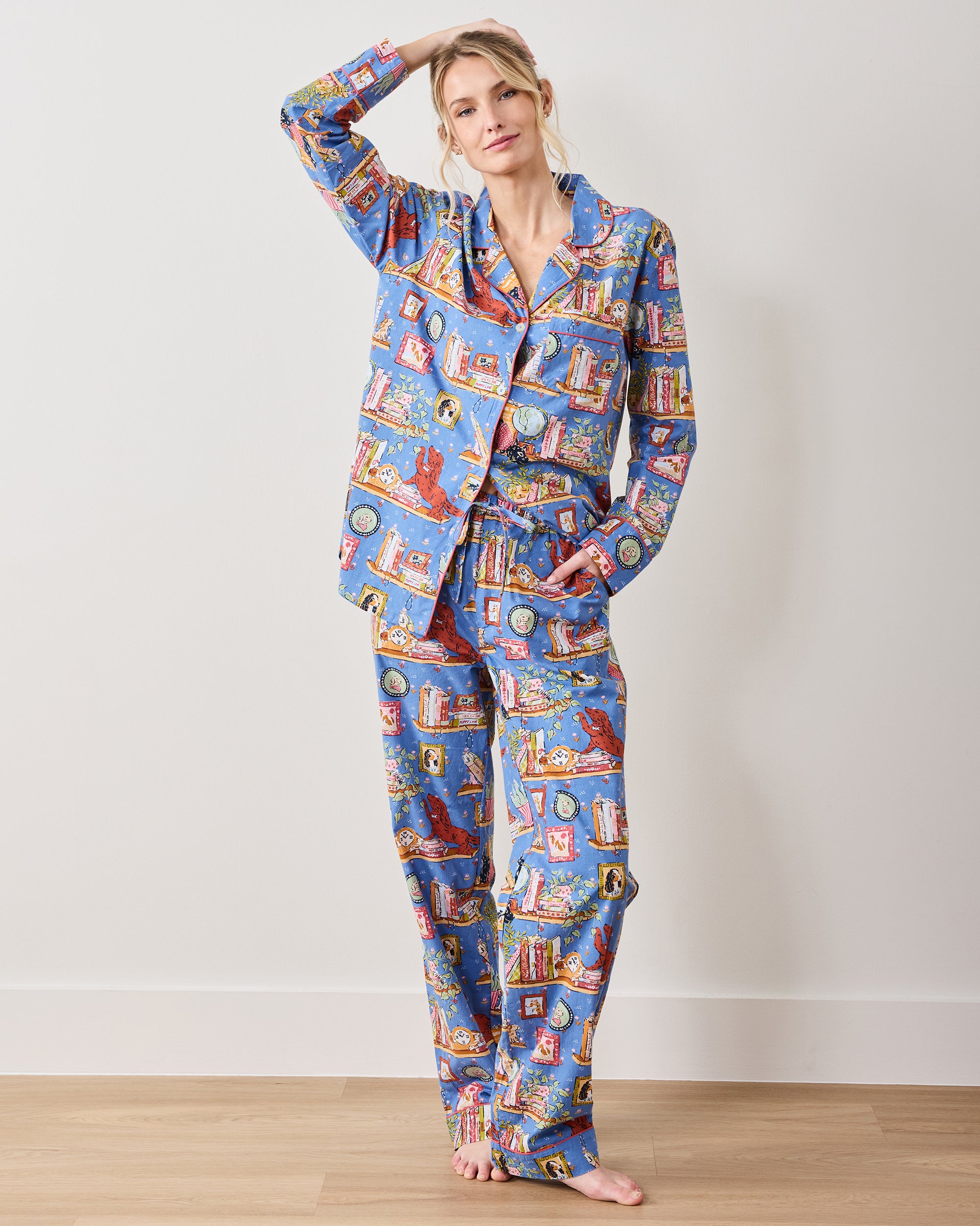 Unleashed Stories - Tall Long PJ Set - Bookkeeper Blue – Printfresh