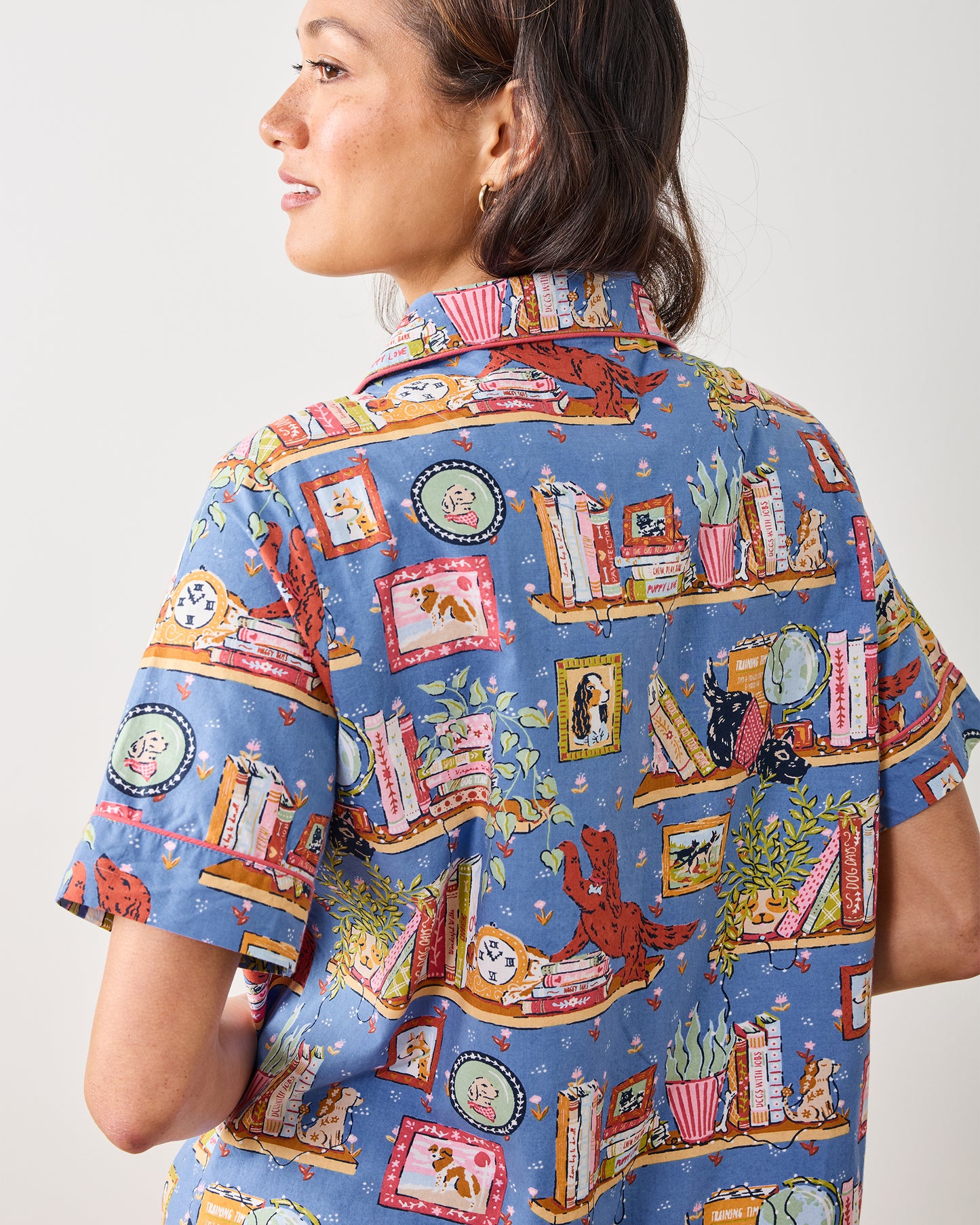 Unleashed Stories - Short PJ Set - Bookkeeper Blue - Printfresh