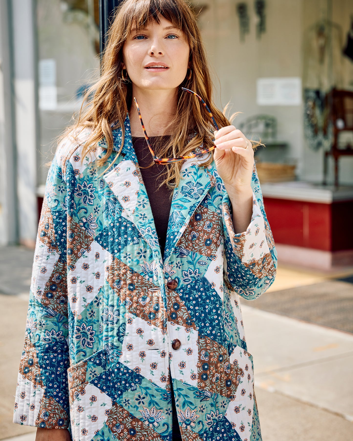 Vintage Patchwork - Wren Jacket - Mocha - Printfresh