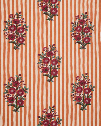 Wildflower Stripes - Emilia Skirt - Ivory Wine - Printfresh