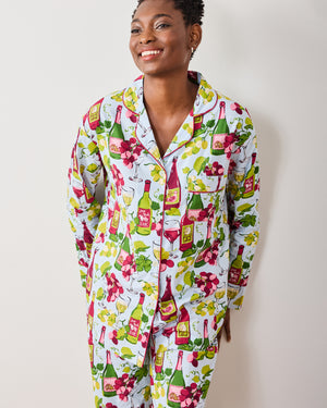 Wine Club - Long PJ Set - Vineyard Sky