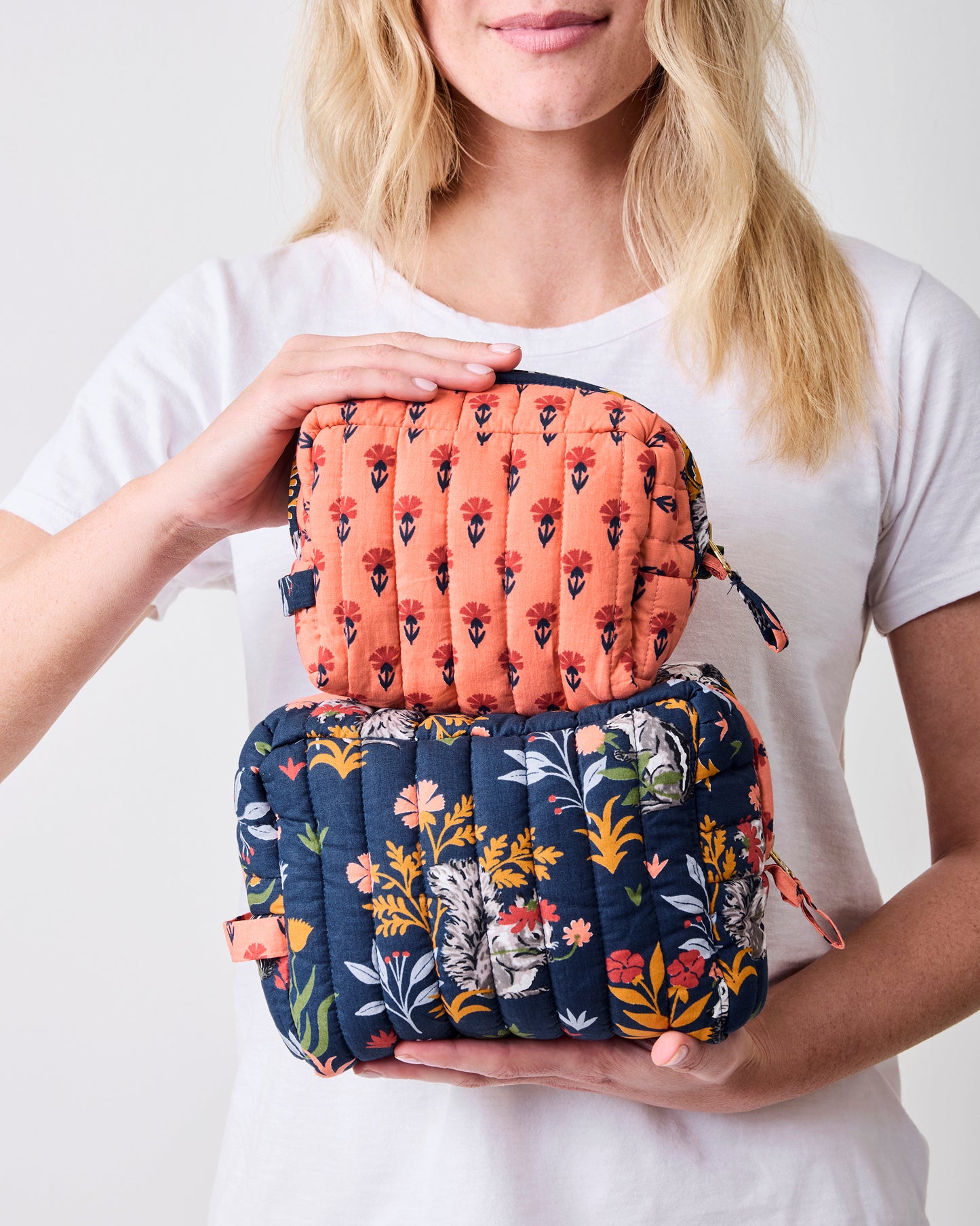 Woodland Critters - Three’s Best Pouch Set - Indigo