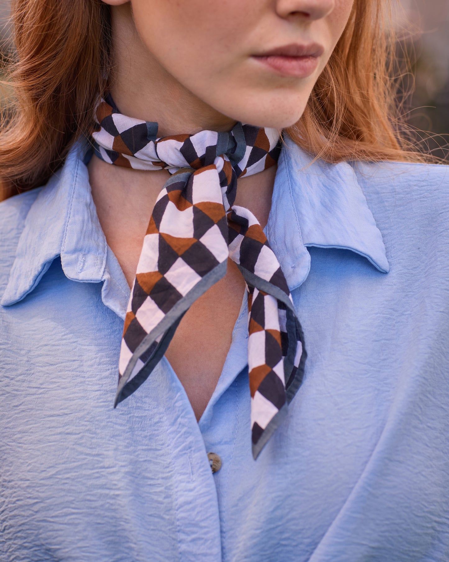 Bagheera Kaleidoscope - Printed Bandana Scarf - Olive