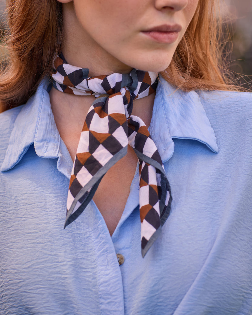 Bagheera Kaleidoscope - Printed Bandana Scarf - Olive