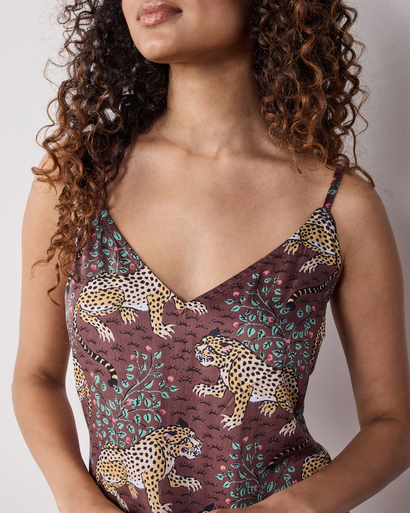 Bagheera - Eco Satin Chic to Sleep Nightie - Raisin