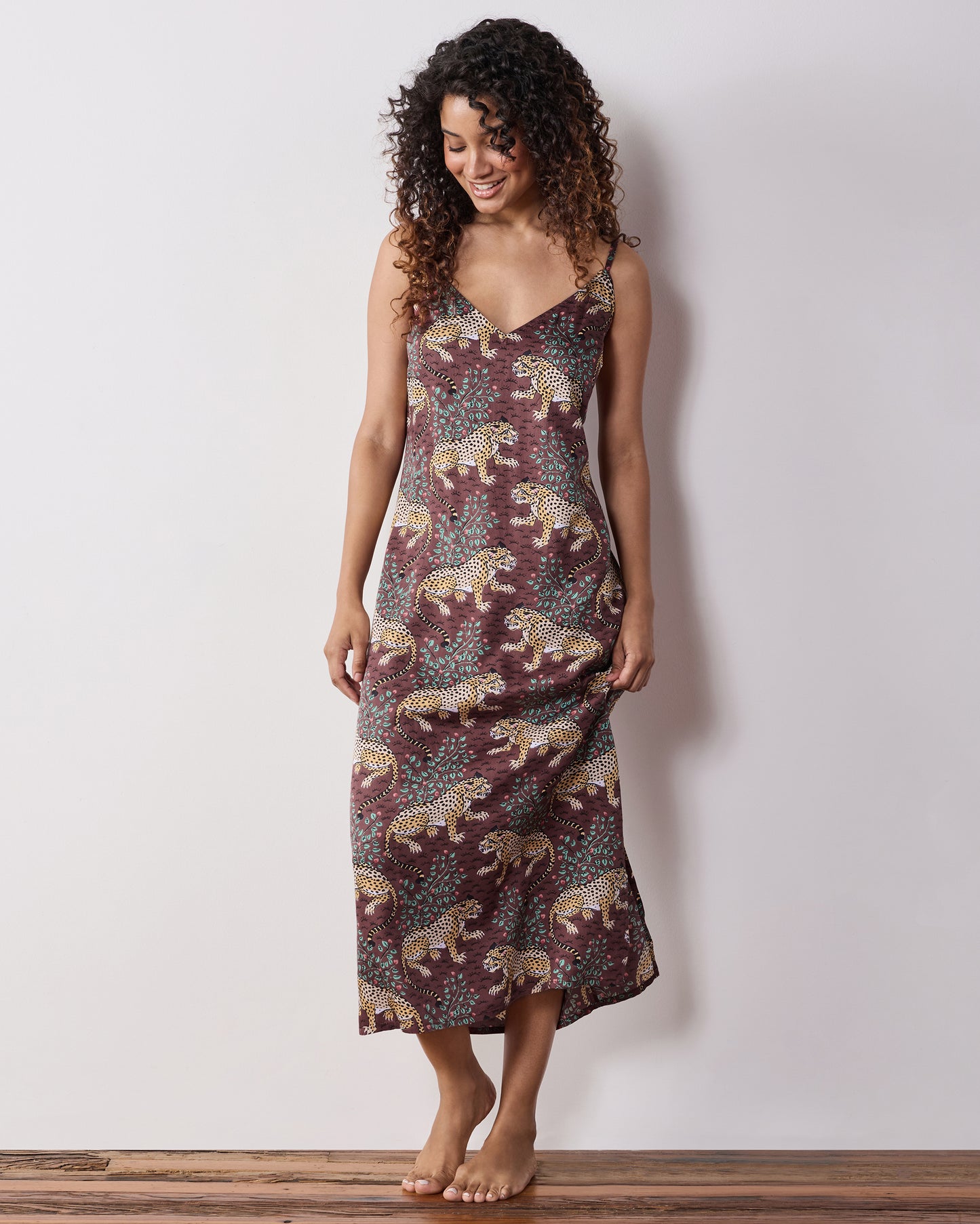 Bagheera - Eco Satin Chic to Sleep Nightie - Raisin