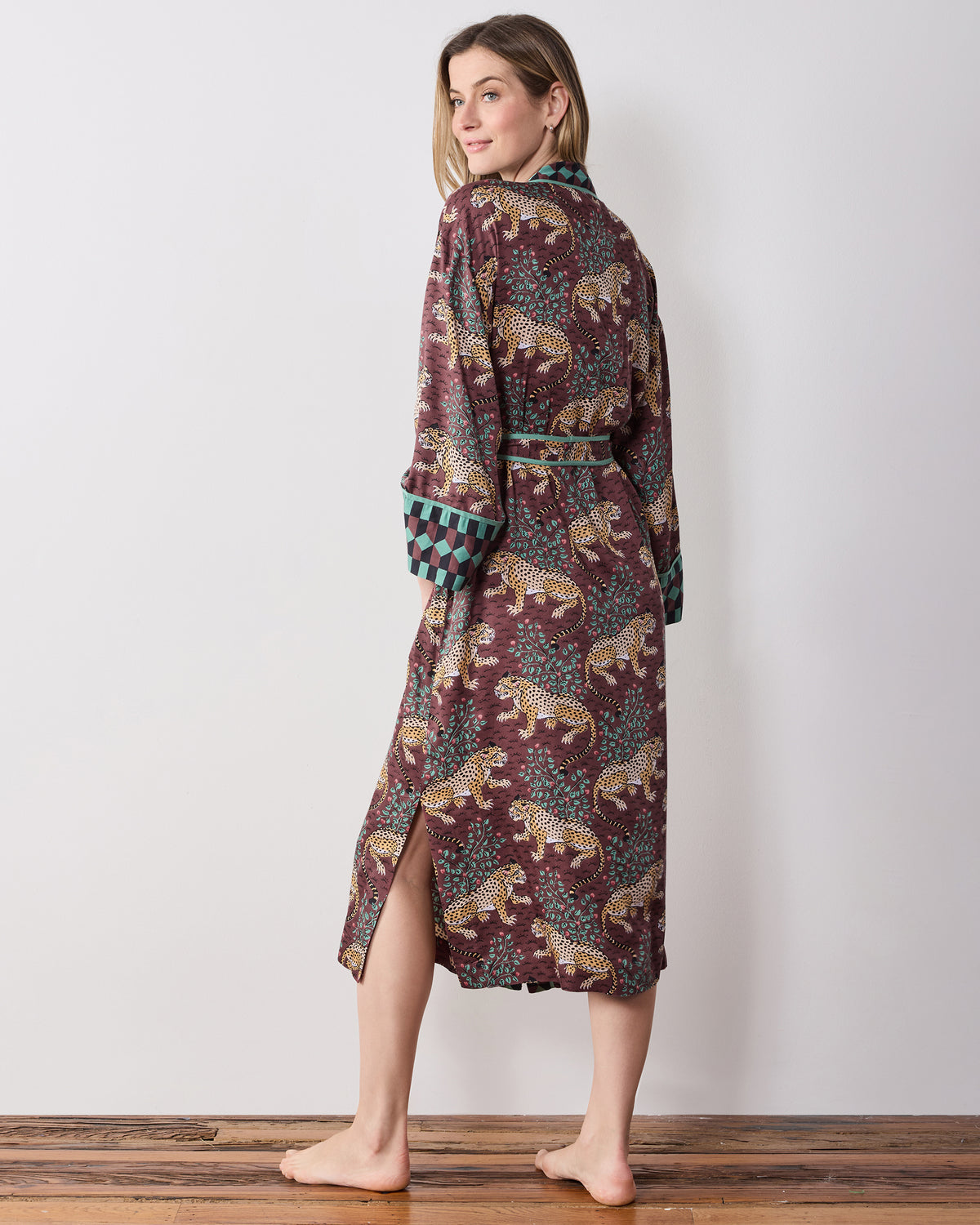 Bagheera - Eco Satin Robe - Raisin