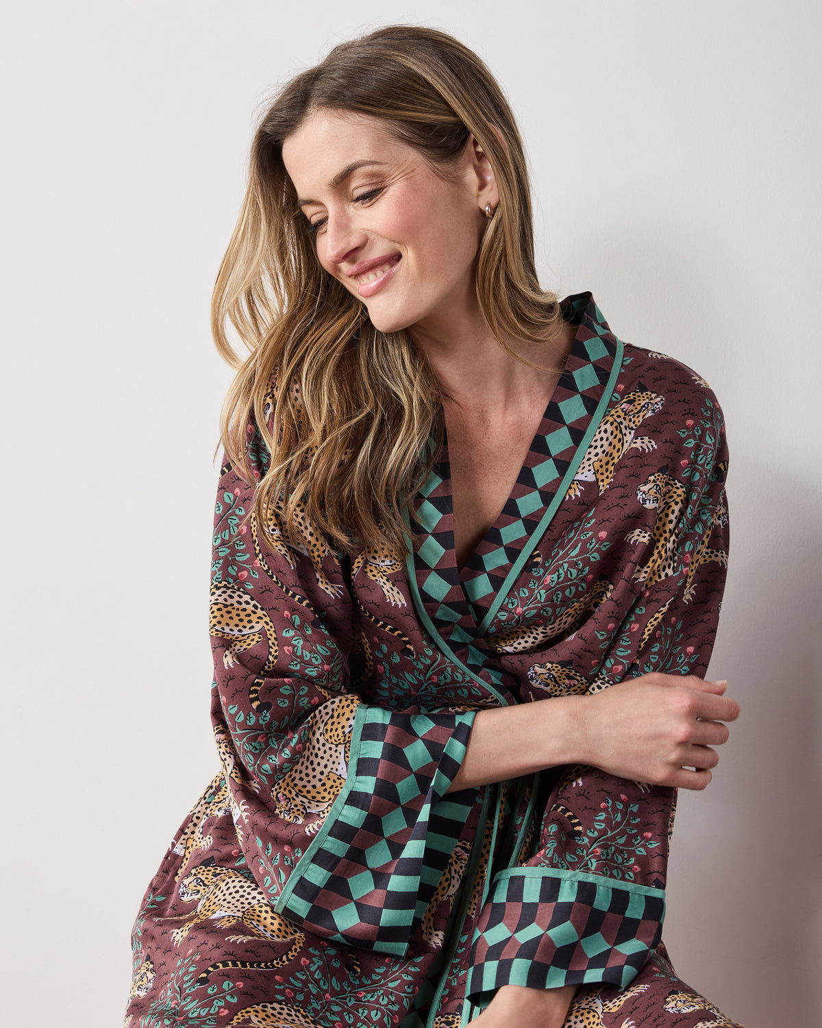 Bagheera - Eco Satin Robe - Raisin