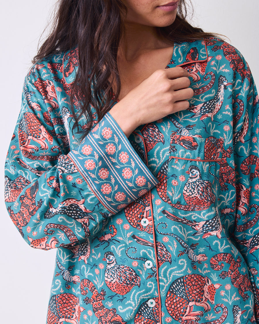 Canyon Critters - Petite Eco Satin Soho Set - Teal