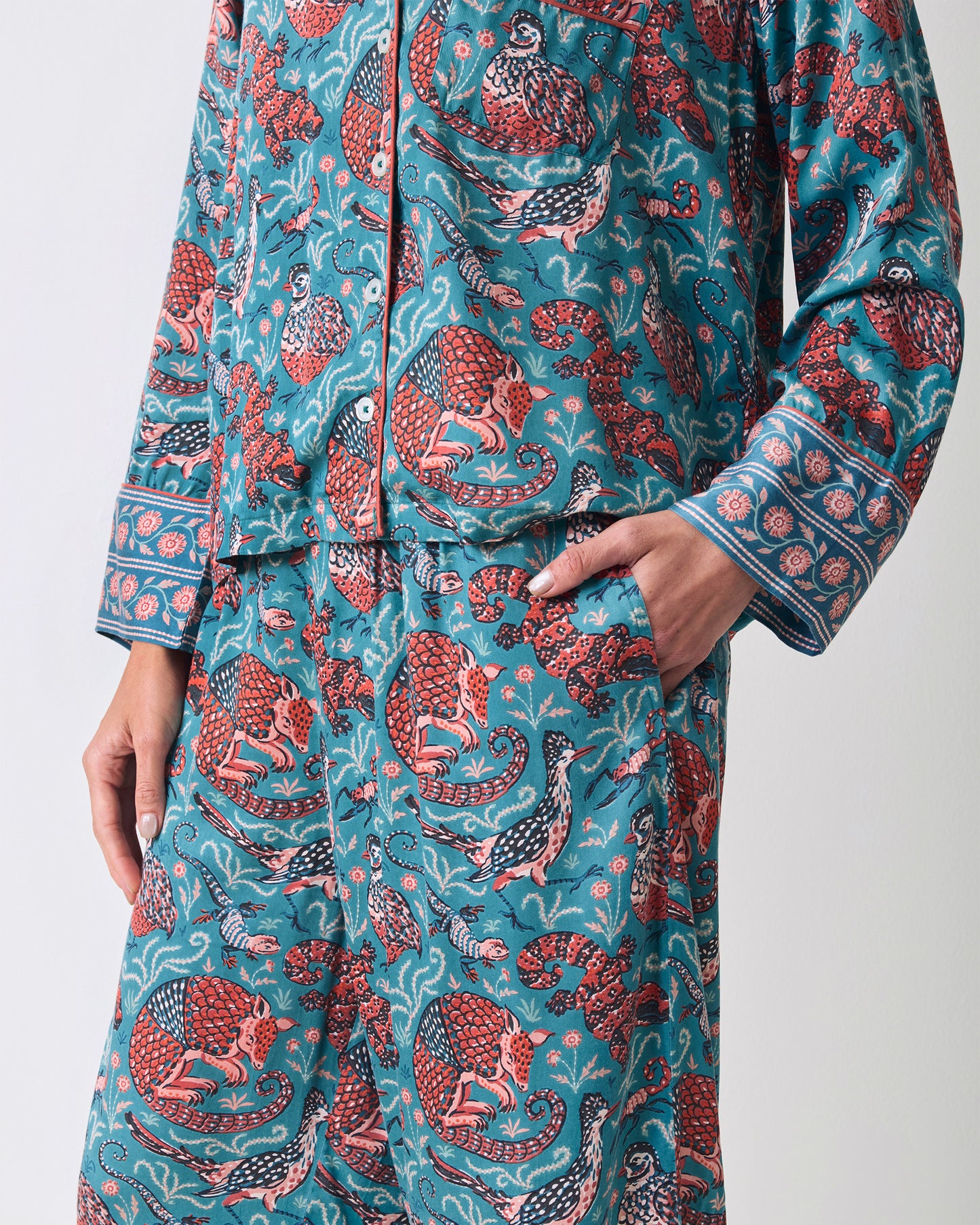 Canyon Critters - Petite Eco Satin Soho Set - Teal