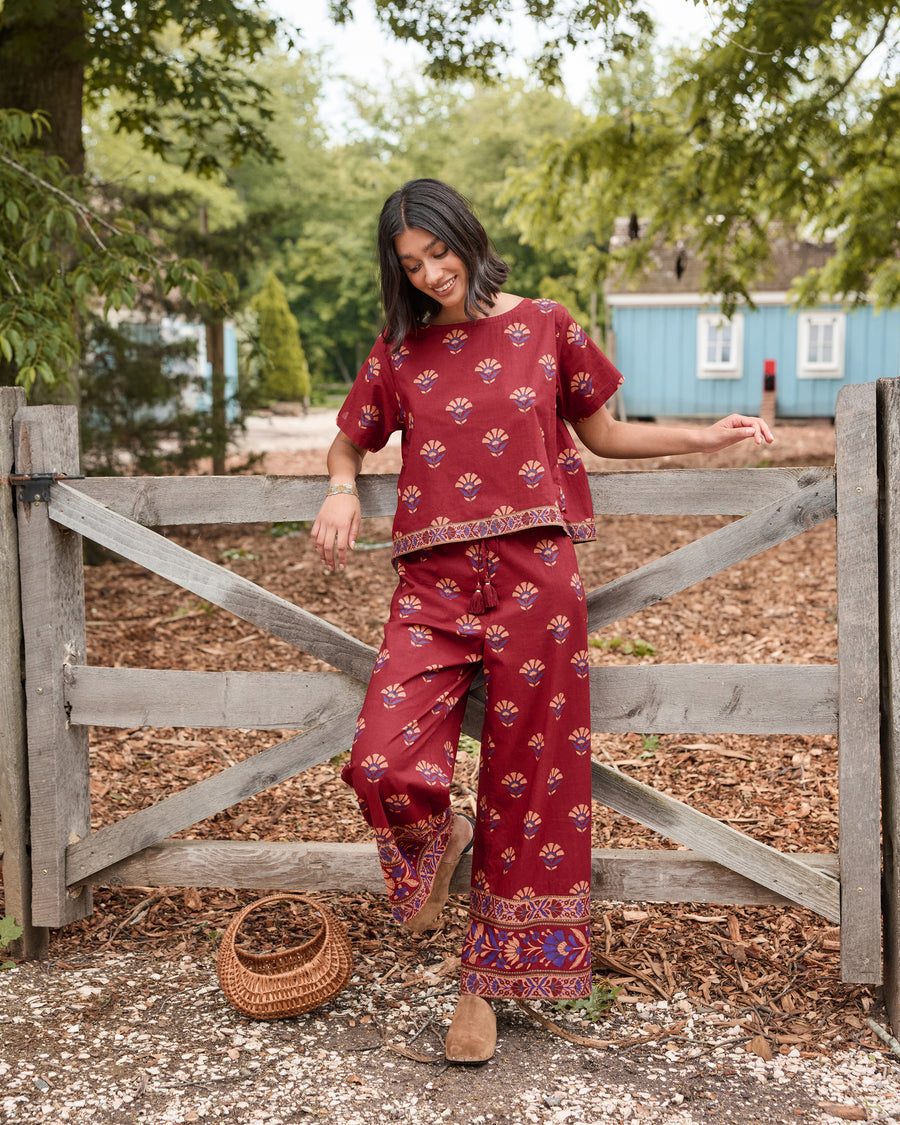 Canyon Wildflower - Delia Pants - Red Rock