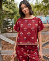 Canyon Wildflower - Carry on Cropped Top - Red Rock