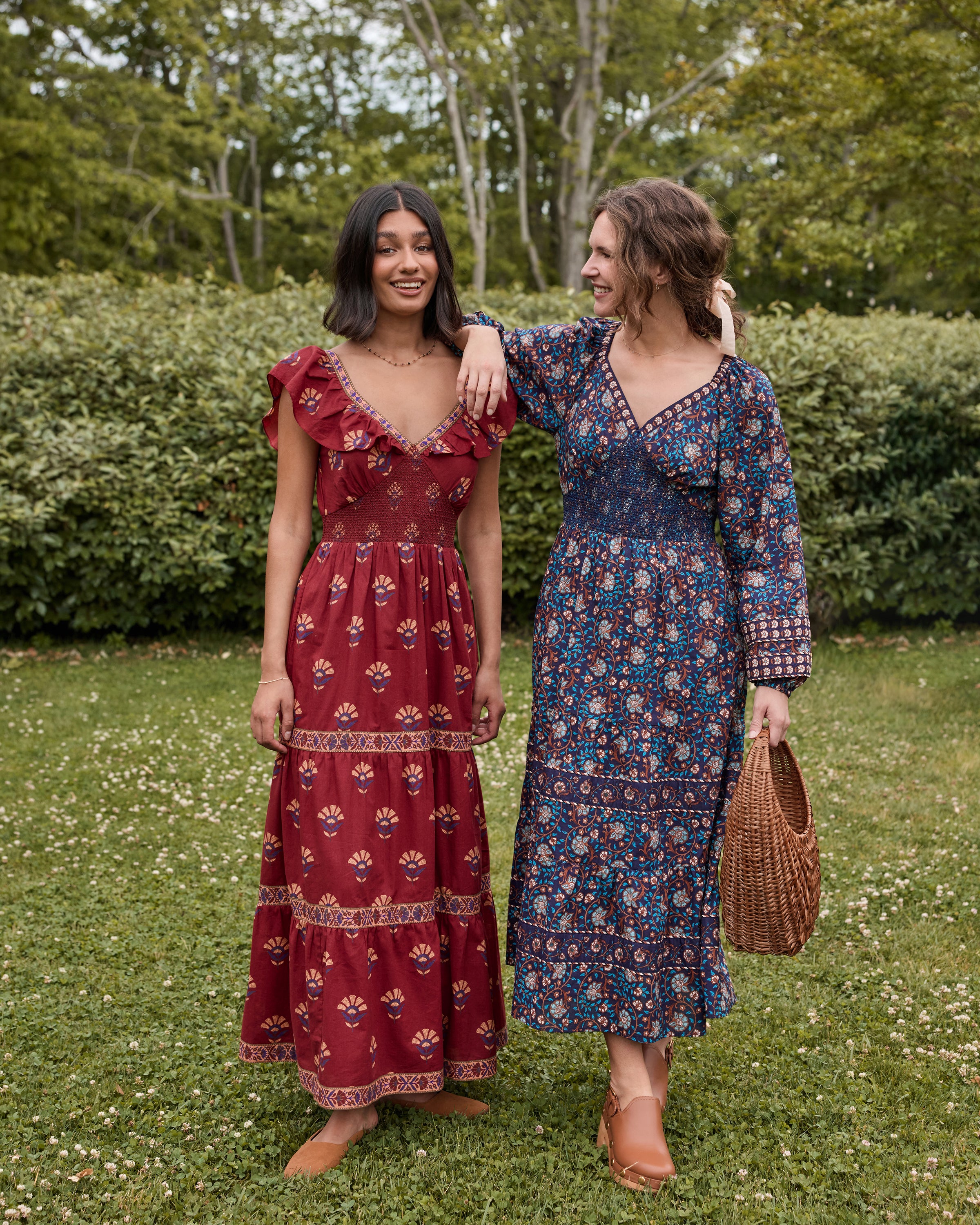 Valley Garden - Flora Dress - Midnight Sky – Printfresh