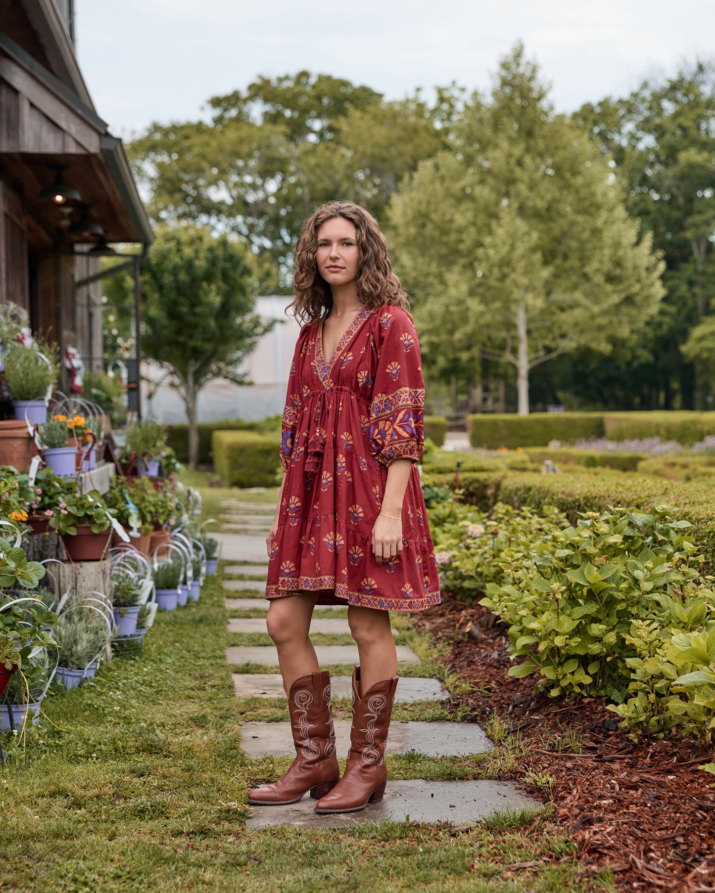 Canyon Wildflower - Gabby Dress - Red Rock