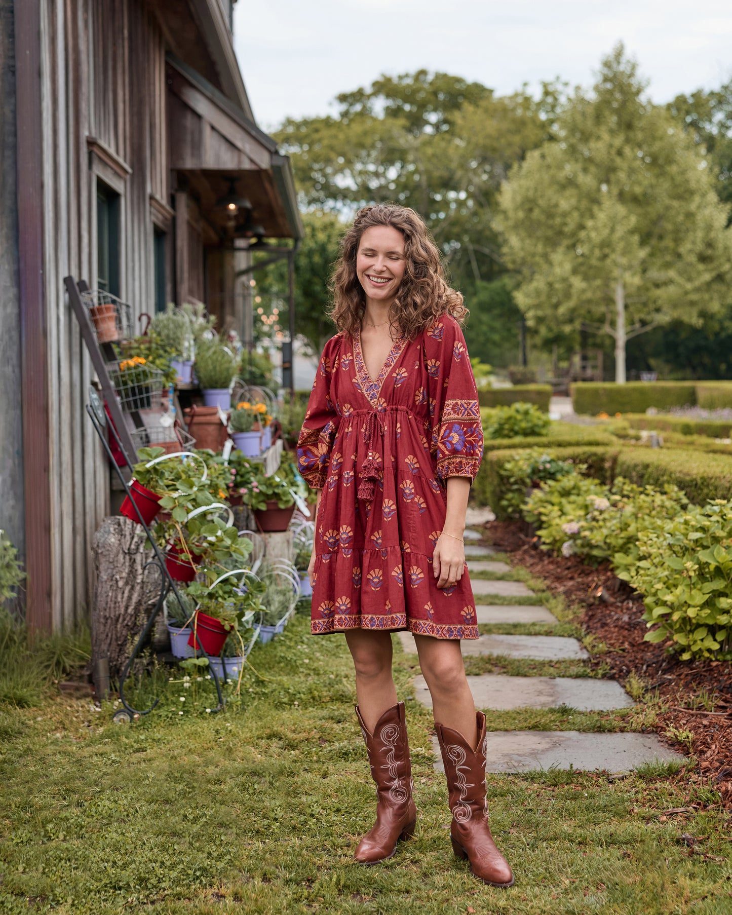 Canyon Wildflower - Gabby Dress - Red Rock