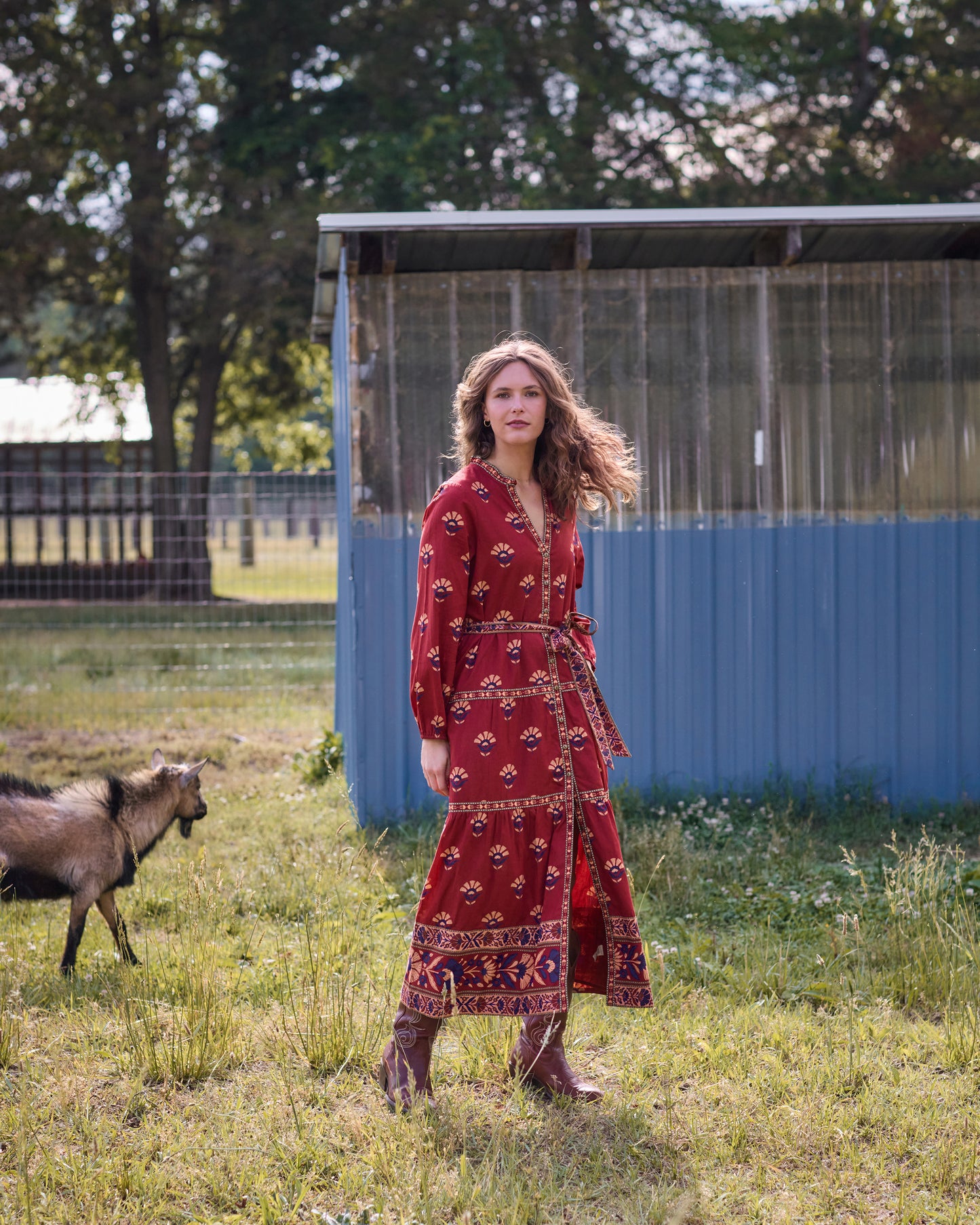 Canyon Wildflower - Maybelle Dress - Red Rock