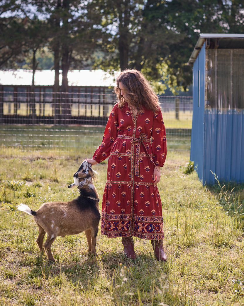 Canyon Wildflower - Maybelle Dress - Red Rock