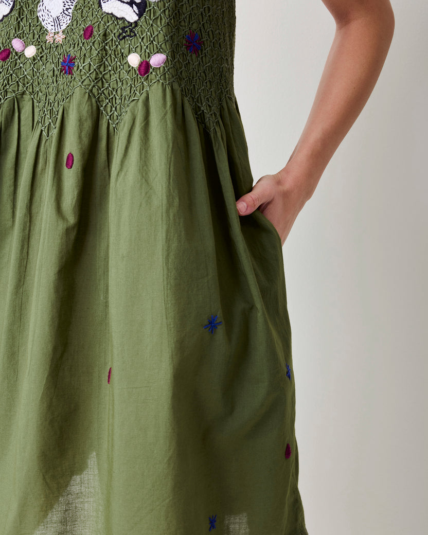 Chickens & Roosters - Tulsi Nightie - Olive