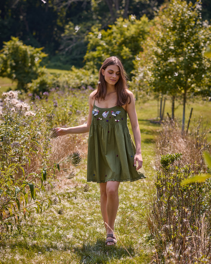 Chickens & Roosters - Tulsi Nightie - Olive