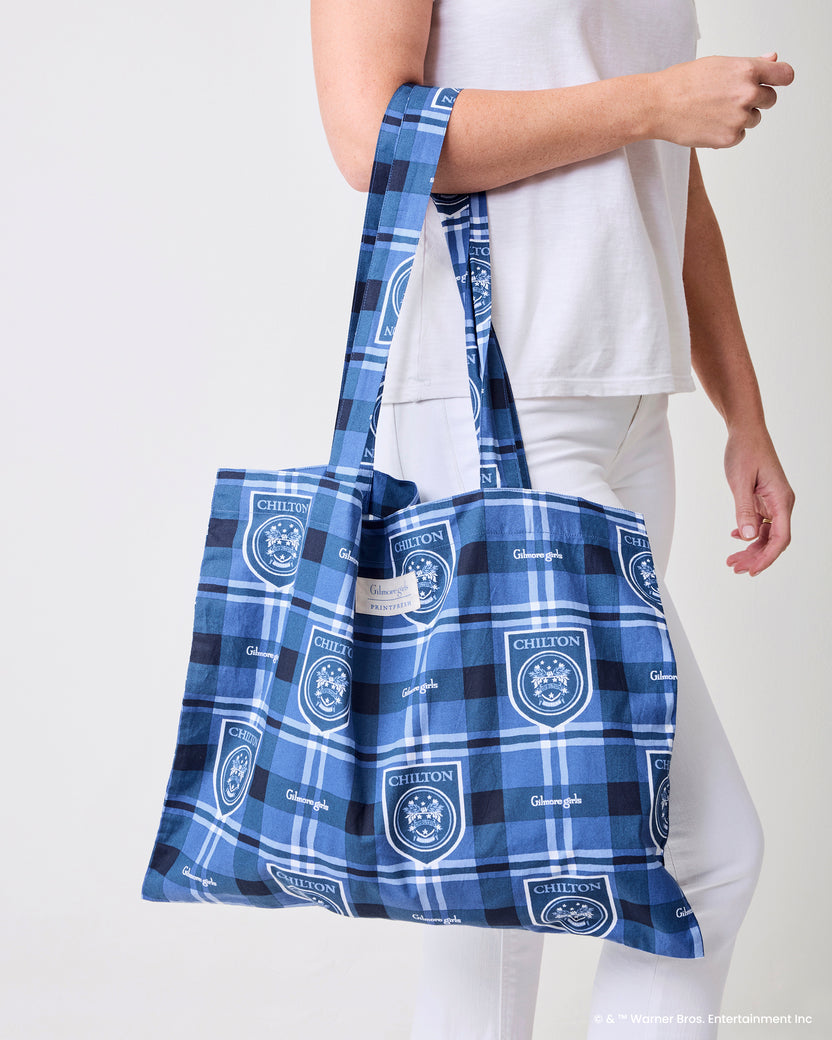 Chilton Plaid - Go To Tote - Rory Blue