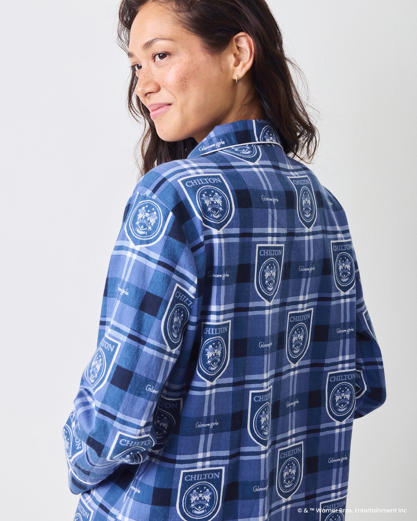 Chilton Plaid - Petite Lightweight Flannel Long PJ Set - Rory Blue