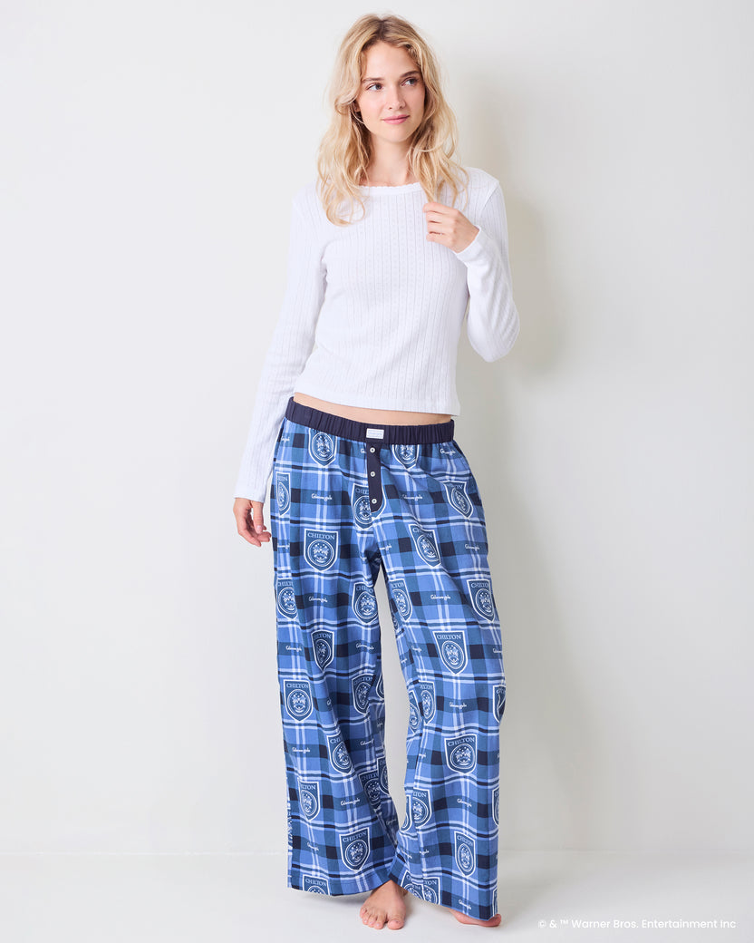 Chilton Plaid - Lightweight Flannel Nola PJ Pants - Rory Blue