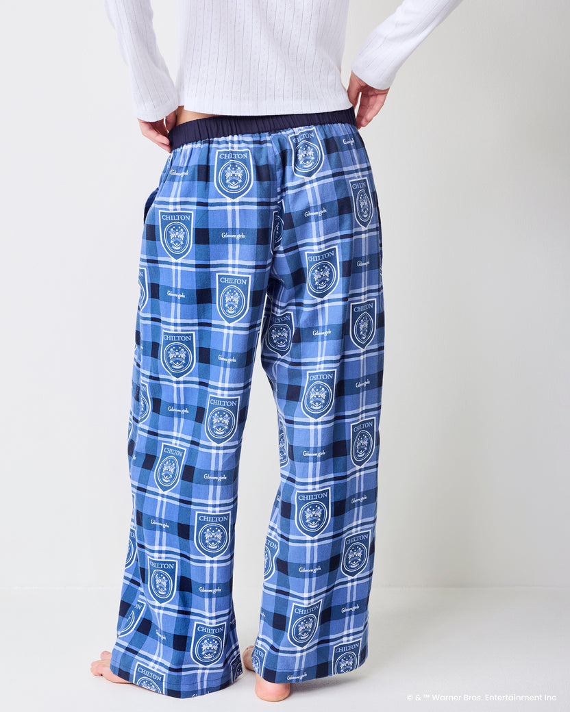 Chilton Plaid - Lightweight Flannel Nola PJ Pants - Rory Blue