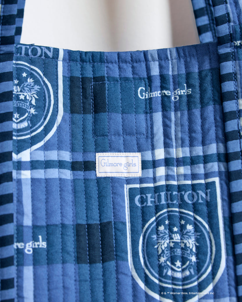 Chilton Plaid - Traveler Tote & Pouch Bundle - Rory Blue