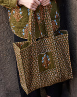 Desert Stamp - The Traveler Tote - Deep Olive