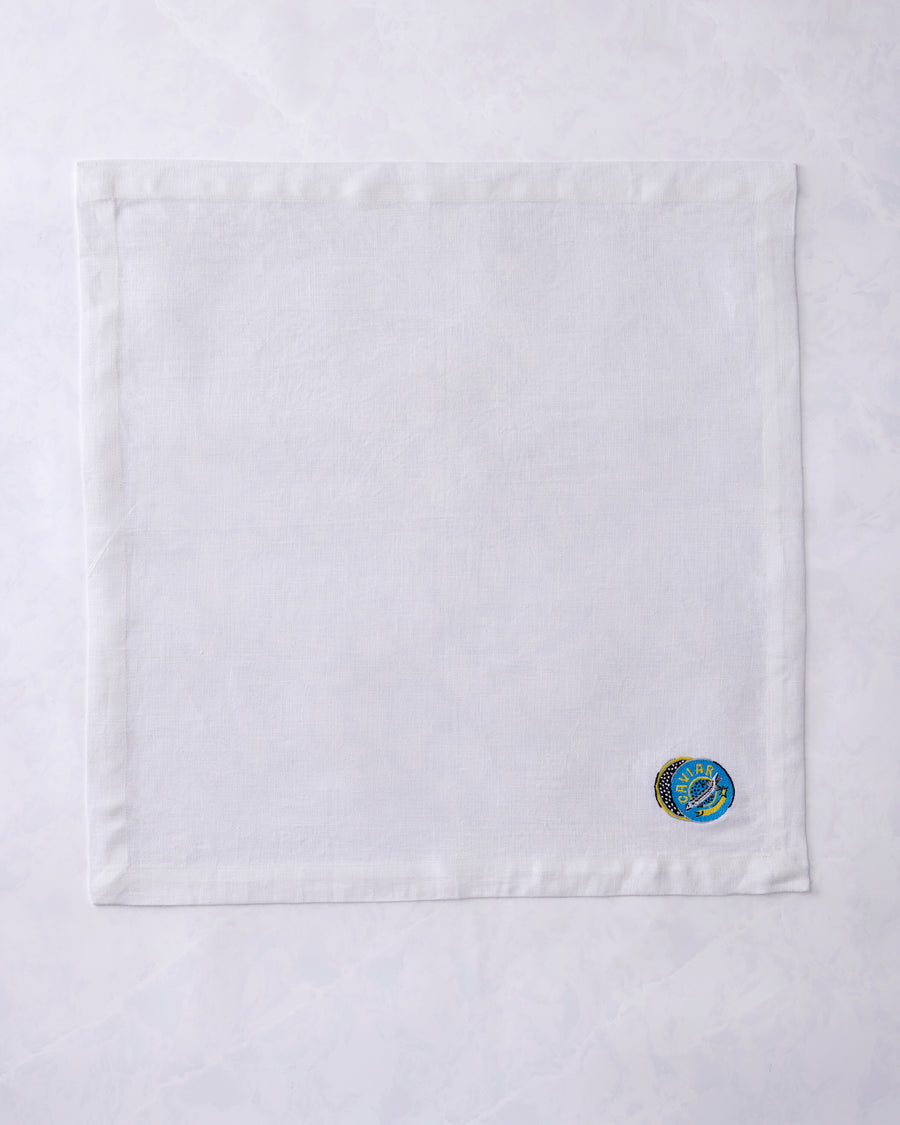 Champagne & Caviar - Oversized Linen Dinner Napkins Set of 4 - Cloud